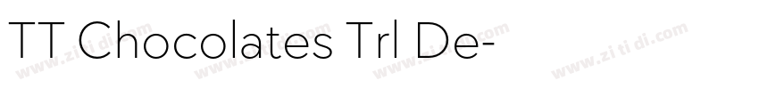 TT Chocolates Trl De字体转换